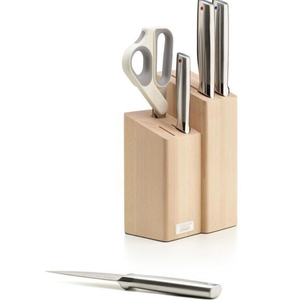 Joseph Joseph Elevate Fusion 5 piece knife, cleaver and scissor set with‎ block